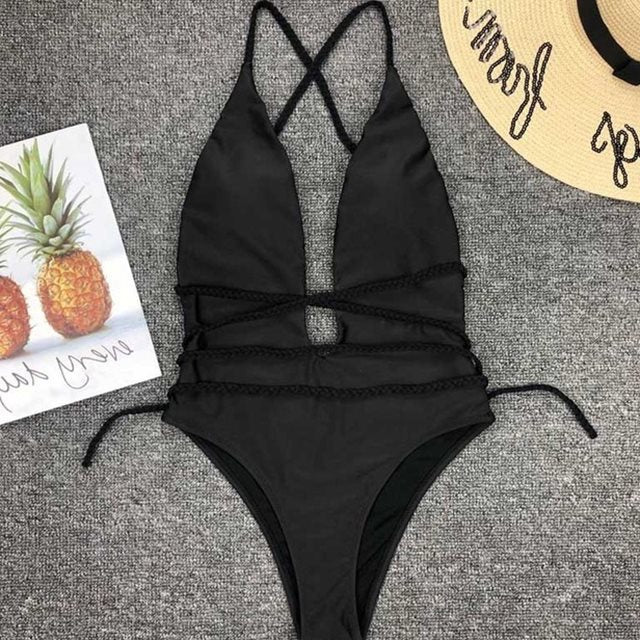 Women sexy push swimsuit