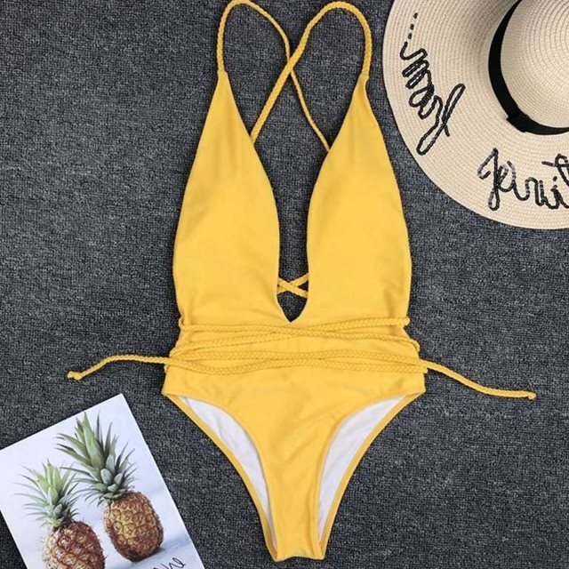 Women sexy push swimsuit