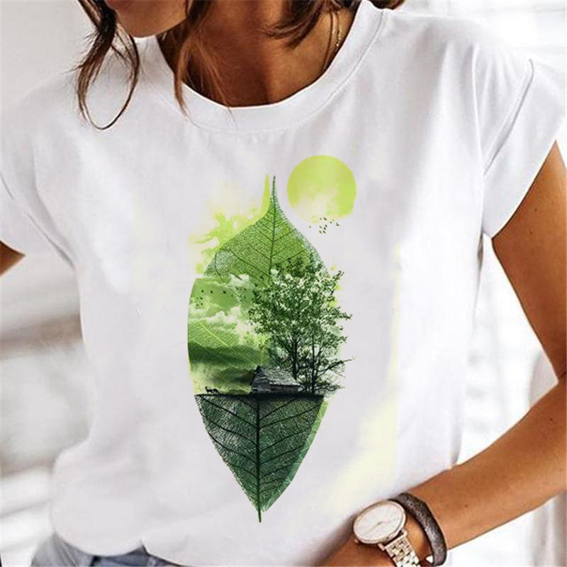 Women Dandelion T-shirts Fashion Clothing Cartoon Clothes Wa