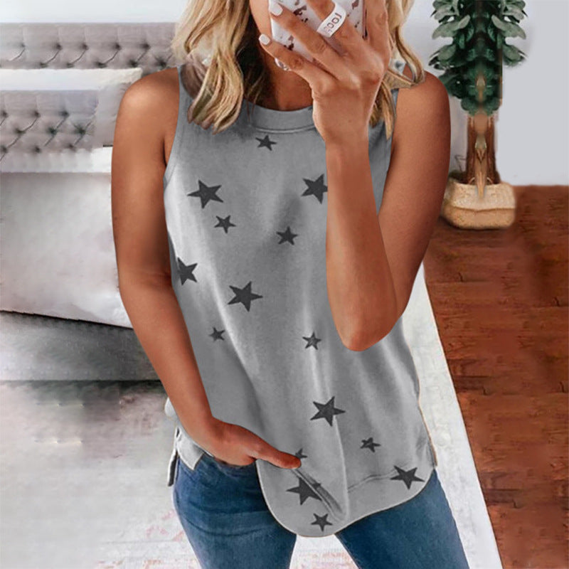 Women's Clothing Printed Sleeveless Pullover