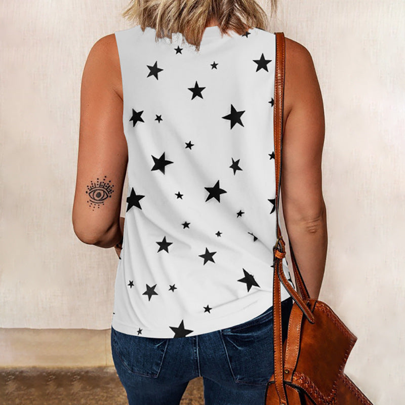 Women's Clothing Printed Sleeveless Pullover